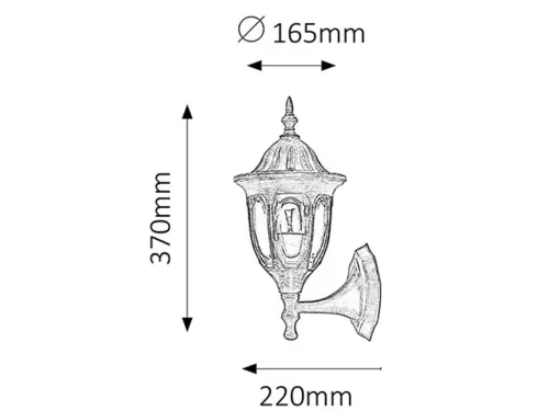 Záhradné svietidlo Rabalux 8372 1x60W E27 230V IP43